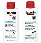 2 X 16.9-Oz Eucerin Advanced Cleansing Body & Face Cleanser $10