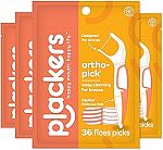 144 Count Plackers Orthopick Floss Picks, Unflavored, Designed for Braces $7.97