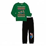 Super Mario Boys Holiday Crewneck Sweatshirt and Joggers Outfit Set, 2-Piece $6.32