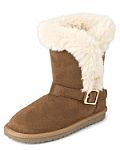 The Children's Place Girls Buckle Faux Fur Chalet Boots $9.99