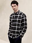 Banana Republic Mens Slim Lightweight Flannel Shirt $12 and more