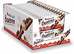 Kinder Bueno, 30 Two Count Packs, Milk Chocolate and Hazelnut Cream $15.22