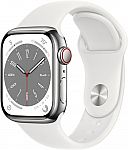 Apple Watch Series 8 GPS + Cellular 41mm Silver Stainless Steel Case $314.99