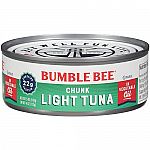 Pack of 24 Bumble Bee Chunk Light Tuna in Oil, 5 oz Cans $13.29