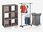 Whitmor Deluxe Adjustable Garment Rack $14.99 and more