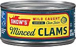 Snow's Wild Caught Minced Clams Canned, 6.5 Oz $1.20