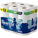 6-Count Sparkle Pick-A-Size 2-Ply Double Roll Paper Towels $5