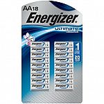 Energizer Ultimate Lithium AA 18-Pack $19