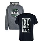 Hurley Boys' Hoodie + Graphic Tee (Various, Size 5/6-18/20) $11.81