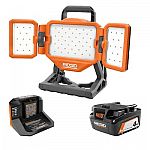 RIDGID 18V Hybrid Panel Light Kit w/4.0Ah Battery and Charger $99