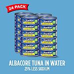 24-Count 5-Oz StarKist Solid White Albacore Tuna in Water $23.14