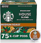 75-Pod Starbucks K-Cup Coffee Pods, Medium Roast $23.99