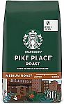 28 Oz Starbucks Medium Roast Whole Bean Coffee, Pike Place $11.39