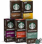 50 Count Starbucks by Nespresso Variety Pack Coffee Capsules $26 and more