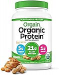 2-Lb Orgain Organic Vegan Protein Powder (Peanut Butter) $16