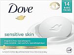 14-Count 3.75-Oz Dove Beauty Bar (Sensitive Skin) $10.20