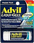 8 Count Advil Liqui-Gels minis Pain Reliever and Fever Reducer $1.40 and more