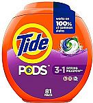 81 Count Tide PODS Laundry Detergent Soap Pods $16