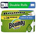 12-Count Bounty Double Roll Select-A-Size Paper Towel + $4 walmart cash $22.18