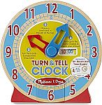 Melissa & Doug Turn & Tell Wooden Clock Educational Toy $9.39