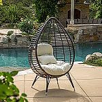 Christopher Knight Home Cutter Teardrop Wicker Lounge Chair $190