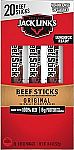 20 Count Jack Link's Beef Sticks, Original 0.92 Oz $7.51