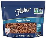 Fisher Chef's Naturals Unsalted Pecan Halves 1lb $8