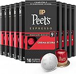 100 Count Peet's Coffee, Medium Roast Espresso Pods $35