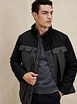 Banana Republic Mens Mixed Media Jacket $40 + Free Shipping