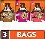 3 Bags 12 Oz Bear Naked Granola Cereal, Variety Pack $8.85