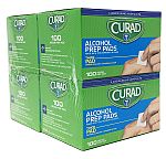 4-Pack 100-Count Curad Alcohol Prep Pads $5.59