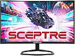 Sceptre 27” Curved Gaming Monitor (C275B-FWT240) $149.97