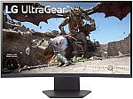 LG 27GS60QC-B Ultragear 27" QHD 1ms Curved Gaming Monitor $161.49