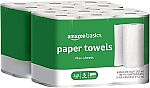 12 Rolls Amazon Basics 2-Ply Flex-Sheets Paper Towels $12.40