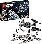 LEGO Star Wars Mandalorian Fang Fighter vs. TIE Interceptor 75348 Building Toy Set $56