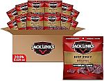 20 Count Jack Link's Beef Jerky, Original, Multipack Bags 0.625 oz $15