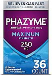 Phazyme Maximum Strength Gas and Bloating Relief, 250 mg Simethicone, 36 Fast Gels $3.85