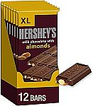 12-Ct HERSHEY'S Milk Chocolate with Almonds XL 4.25 Oz $28