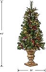 4' National Tree Company Pre-Lit Artificial Mini Christmas Tree in Pot (Crestwood Spruce) + FREE Echo Pop & Amazon Smart Plug $59