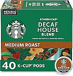 Starbucks K-Cup Medium Roast Coffee Pods (Decaf House Blend) $9.98