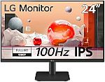 24" LG 24MS500-B IPS FHD 100Hz Borderless Display $79.99