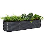 VEIKOUS 8 ft. x 2 ft. x 1.4 ft. Galvanized Raised Garden Bed 9-in-1 Planter Box $70 and more