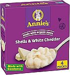 4-Ct 6-Oz Annie’s White Cheddar Shells Macaroni & Cheese $3.74