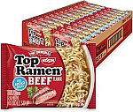 24-pack Nissin Top Ramen Noodle Soup, Beef, 3 Ounce $5.36