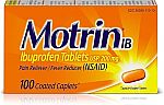 100-Count Motrin Ibuprofen 200mg Tablets $3.79