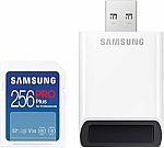 256GB Samsung PRO Plus UHS-I SDXC Memory Card + Reader $20