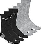 6-Pair PUMA Men's Crew Socks $10