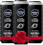 3-pack 16.9 fl oz NIVEA MEN DEEP Active Clean Charcoal Body Wash $10.70