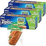 90-Count Ziploc XL Sandwich and Snack Bags $4.74