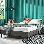 ZINUS Curtis Upholstered Platform Bed Frame w/ Wood Slat Support, Queen $59.99